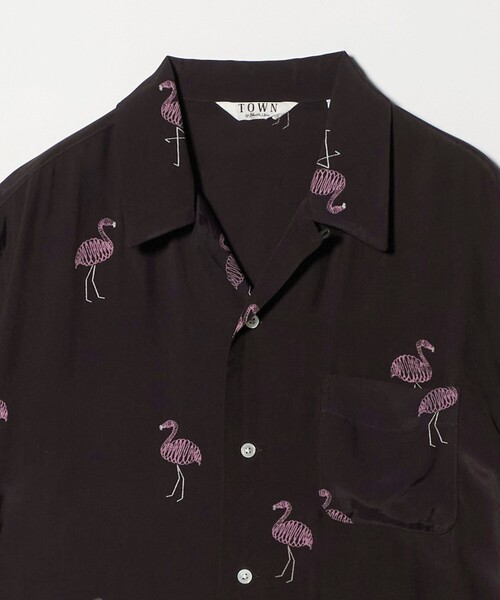 TOWN(タウン)の「<TOWN>FLAMINGO オープンカラー シャツ(シャツ/ブラウス・メンズ・グレー系/ブラック・M/XL/S/L)」の22枚目の写真