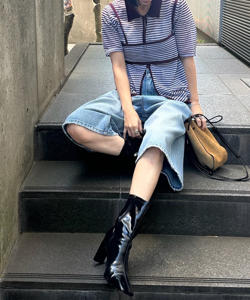 Ameri(アメリ)の「LOOSE DENIM HALF PANTS(デニムパンツ・レディース・ブラック/ブルー・26inch/25inch/24inch)」の11枚目の写真