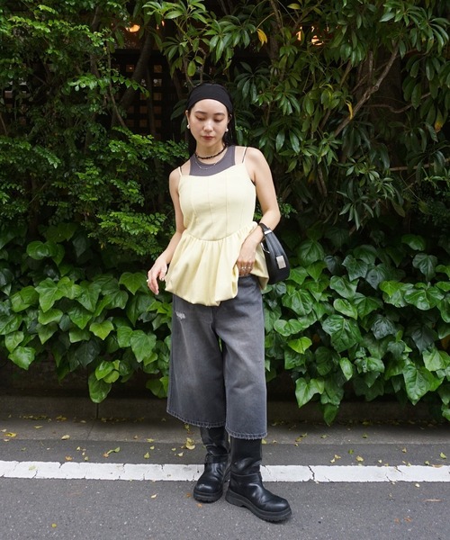 Ameri(アメリ)の「LOOSE DENIM HALF PANTS(デニムパンツ・レディース・ブラック/ブルー・26inch/25inch/24inch)」の18枚目の写真