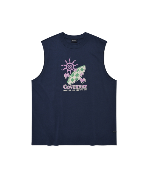 COVERNAT(カバーナット)の「チェックボードグラフィックスリーブレスネイビー(Tシャツ/カットソー・レディース・その他・SMALL/MEDIUM/LARGE/X-LARGE/XX-LARGE)」の2枚目の写真