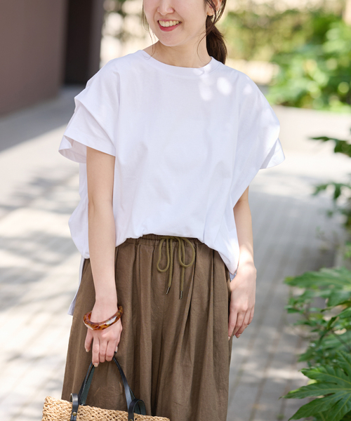 JOURNAL STANDARD relume(ジャーナルスタンダード レリューム)の「《追加2》ショルダータックルーズプルオーバー(Tシャツ/カットソー・レディース・チャコールグレー/ブラック/ブラウン/ホワイト・FREE)」の1枚目の写真