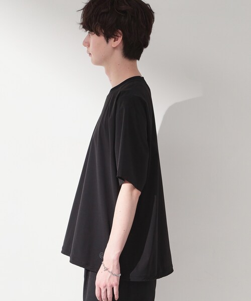 THE SHOP TK (ザ ショップ ティーケー )の「【KURO】 ポリバレント ドローコード付き 半袖Tシャツ 接触冷感/UVカット/洗濯機OK(Tシャツ/カットソー・メンズ・ブラック・01/02/03/04)」の4枚目の写真