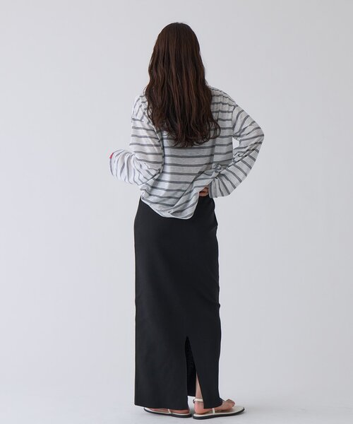 COLONY 2139（コロニートゥーワンスリーナイン）の「2WAYシアーボーダーTシャツ（Tシャツ/カットソー・レディース・サックスブルー/ブラック・FREE）」の16枚目の写真