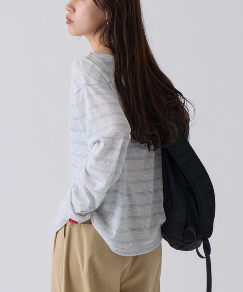 COLONY 2139（コロニートゥーワンスリーナイン）の「2WAYシアーボーダーTシャツ（Tシャツ/カットソー・レディース・サックスブルー/ブラック・FREE）」の19枚目の写真