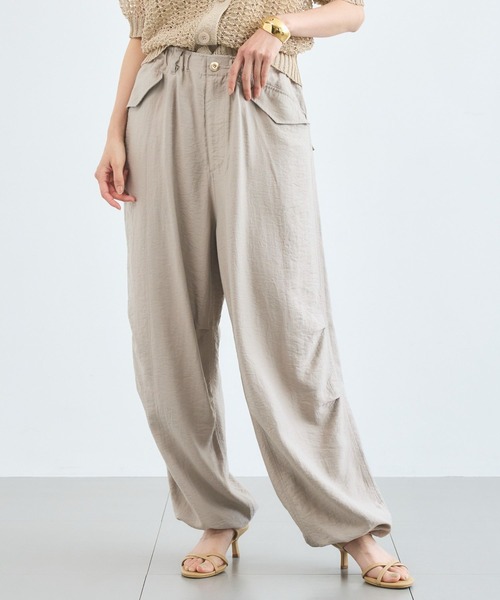 BARNYARDSTORM(バンヤードストーム)の「BARNYARDSTORM / フィラメントツイルカーゴパンツ / マシンウォッシャブル【JAPAN FABRIC】(その他パンツ・レディース・カーキ/ベージュ/チャコールグレー・M/S)」の5枚目の写真