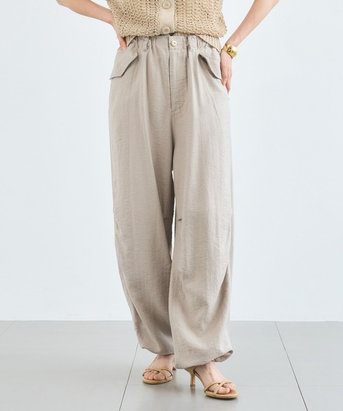 BARNYARDSTORM(バンヤードストーム)の「BARNYARDSTORM / フィラメントツイルカーゴパンツ / マシンウォッシャブル【JAPAN FABRIC】(その他パンツ・レディース・カーキ/ベージュ/チャコールグレー・M/S)」の4枚目の写真