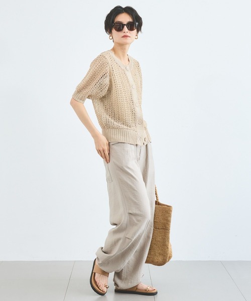 BARNYARDSTORM(バンヤードストーム)の「BARNYARDSTORM / フィラメントツイルカーゴパンツ / マシンウォッシャブル【JAPAN FABRIC】(その他パンツ・レディース・カーキ/ベージュ/チャコールグレー・M/S)」の8枚目の写真