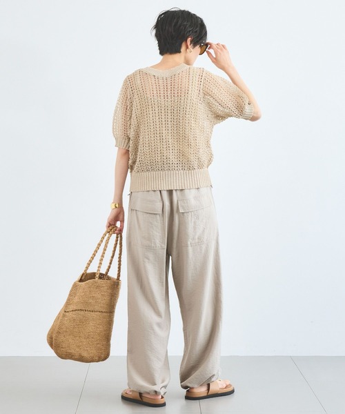 BARNYARDSTORM(バンヤードストーム)の「BARNYARDSTORM / フィラメントツイルカーゴパンツ / マシンウォッシャブル【JAPAN FABRIC】(その他パンツ・レディース・カーキ/ベージュ/チャコールグレー・M/S)」の9枚目の写真