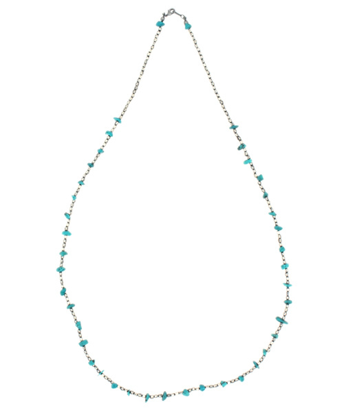 Hawk Company（ホークカンパニー）の「NECKLACE（ネックレス・メンズ・ブラック/ターコイズブルー・ONE SIZE）」の2枚目の写真