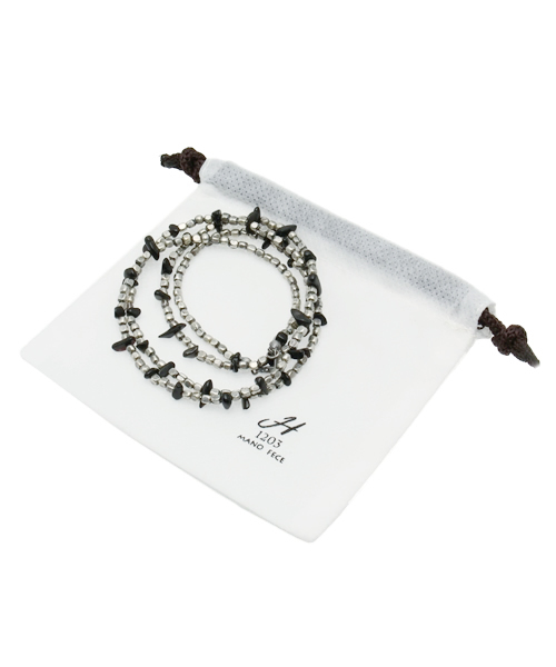 Hawk Company（ホークカンパニー）の「NECKLACE（ネックレス・メンズ・ブラック/ターコイズブルー・ONE SIZE）」の5枚目の写真