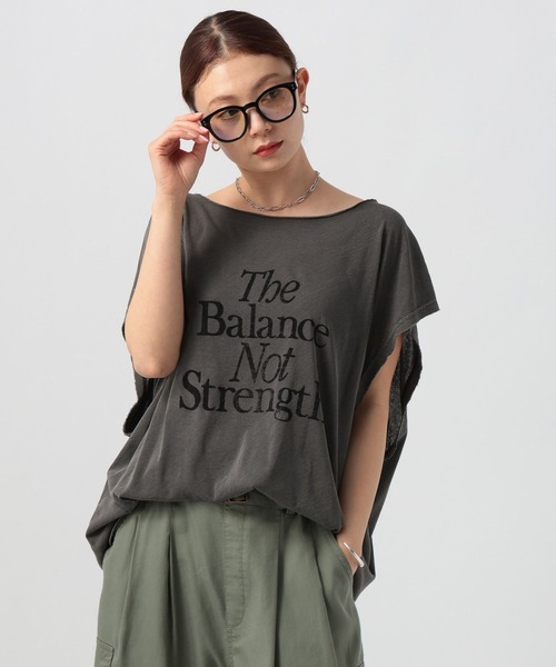 BAYFLOW（ベイフロー）の「[涼しい薄手素材]シアーピグメントノースリーブ T（Tシャツ/カットソー・レディース・カーキ/オフホワイト/チャコール・FREE）」の19枚目の写真