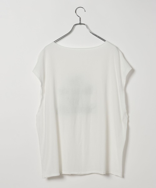 BAYFLOW（ベイフロー）の「[涼しい薄手素材]シアーピグメントノースリーブ T（Tシャツ/カットソー・レディース・カーキ/オフホワイト/チャコール・FREE）」の11枚目の写真