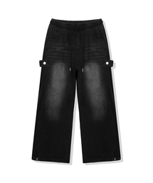 BASIC LABEL（ベーシックラベル）の「Curve side pintuck wide denim pants 3 Color [BLBD_4502]（デニムパンツ）」