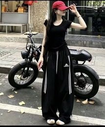 Ritzy | サイドラインイージーワイドパンツ(その他パンツ)