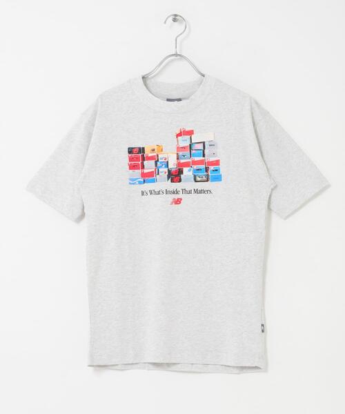 NEW BALANCE(ニューバランス)の「NEW BALANCE ボックスTシャツ(Tシャツ/カットソー・メンズ・グレー/ブラック/グリーン・LARGE/MEDIUM/X-LARGE)」の7枚目の写真