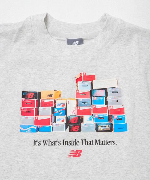 NEW BALANCE(ニューバランス)の「NEW BALANCE ボックスTシャツ(Tシャツ/カットソー・メンズ・グレー/ブラック/グリーン・LARGE/MEDIUM/X-LARGE)」の8枚目の写真