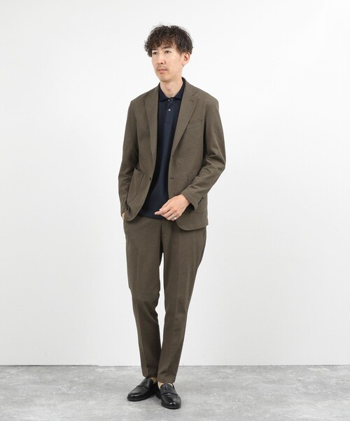 NOLLEY’S(ノーリーズ)の「《ビジカジ/セットアップ対応》Primeflex 吸水速乾 メランジ鹿の子ストレッチイージーPT 26SS(その他パンツ・メンズ・ブラウン/グレー/ネイビー・XL/L/M/S)」の6枚目の写真