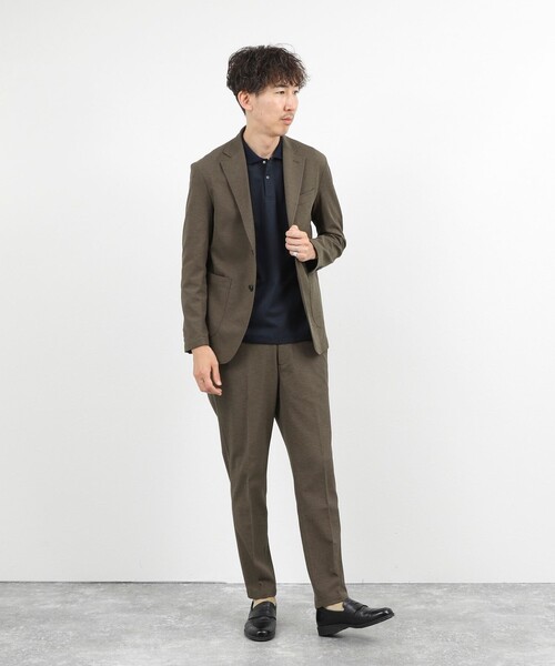 NOLLEY’S(ノーリーズ)の「《ビジカジ/セットアップ対応》Primeflex 吸水速乾 メランジ鹿の子ストレッチイージーPT 26SS(その他パンツ・メンズ・ブラウン/グレー/ネイビー・XL/L/M/S)」の7枚目の写真