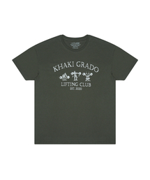 KHAKI GRADO（カーキグラド）の「リフティングクラブ レギュラーフィット 半袖Tシャツ (ウッディカーキ)（Tシャツ/カットソー）」