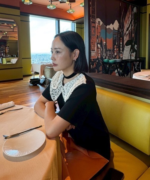 AMAIL(アマイル)の「Lace Collar Dress(ワンピース・レディース・ブラック・FREE)」の9枚目の写真