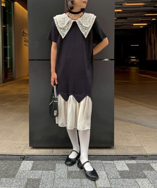 AMAIL(アマイル)の「Lace Collar Dress(ワンピース・レディース・ブラック・FREE)」の10枚目の写真