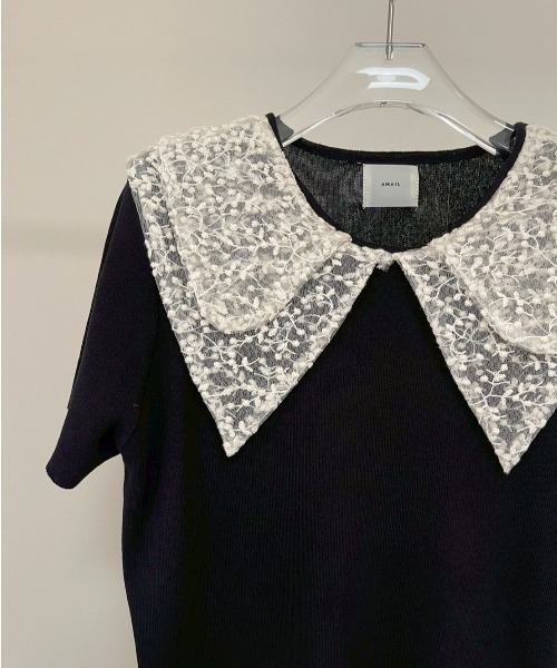 AMAIL(アマイル)の「Lace Collar Dress(ワンピース・レディース・ブラック・FREE)」の6枚目の写真