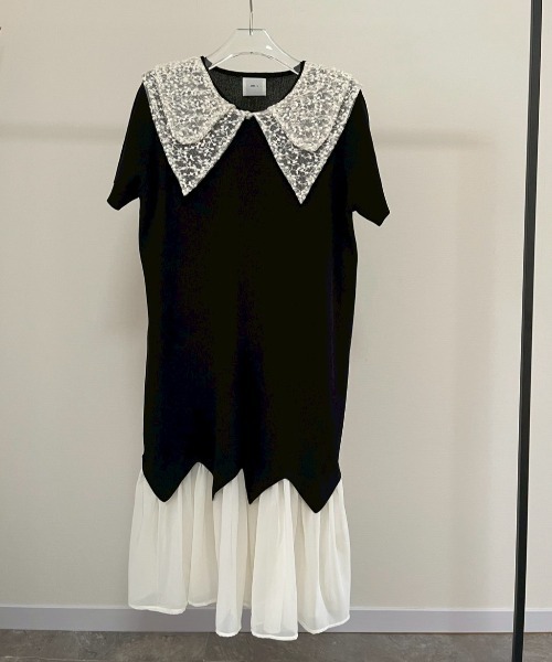 AMAIL(アマイル)の「Lace Collar Dress(ワンピース・レディース・ブラック・FREE)」の8枚目の写真