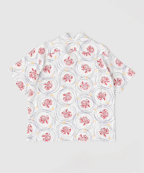 SUN SURF(サンサーフ)の「SUN SURF / サンサーフ "DRAGON GRID"S/S RAYON HAWAIAN SHIRT(シャツ/ブラウス・メンズ・ホワイト・X-LARGE/MEDIUM)」の2枚目の写真