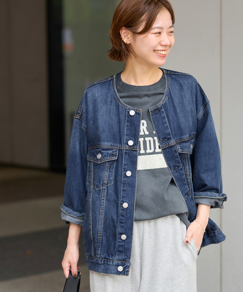 JOURNAL STANDARD relume(ジャーナルスタンダード レリューム)の「《WEB限定追加3》デニムジャケット(デニムジャケット・レディース・ネイビー/ブルー・FREE)」の7枚目の写真
