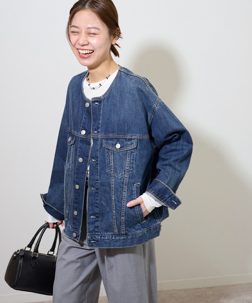 JOURNAL STANDARD relume(ジャーナルスタンダード レリューム)の「《WEB限定追加3》デニムジャケット(デニムジャケット・レディース・ネイビー/ブルー・FREE)」の16枚目の写真