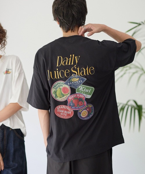 PBLIM(ページボーイリム)の「《UNISEX》フルーツステッカーT / 刺繍デザイン(Tシャツ/カットソー・レディース・オフホワイト/グレー/ブラック・FREE)」の16枚目の写真