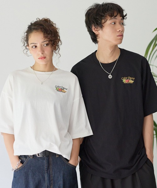 PBLIM(ページボーイリム)の「《UNISEX》フルーツステッカーT / 刺繍デザイン(Tシャツ/カットソー・レディース・オフホワイト/グレー/ブラック・FREE)」の13枚目の写真