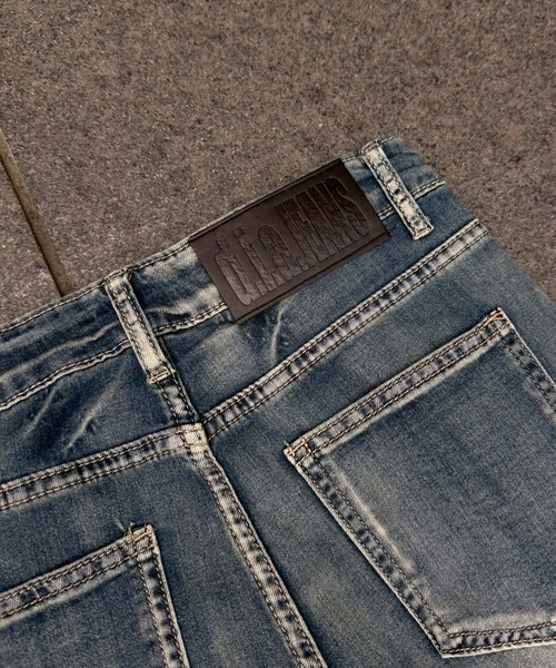d.i.a.(ダイヤ)の「クロスパッチワークフレアデニム(デニムパンツ・レディース・ブラック/ブルー・SMALL/MEDIUM)」の19枚目の写真