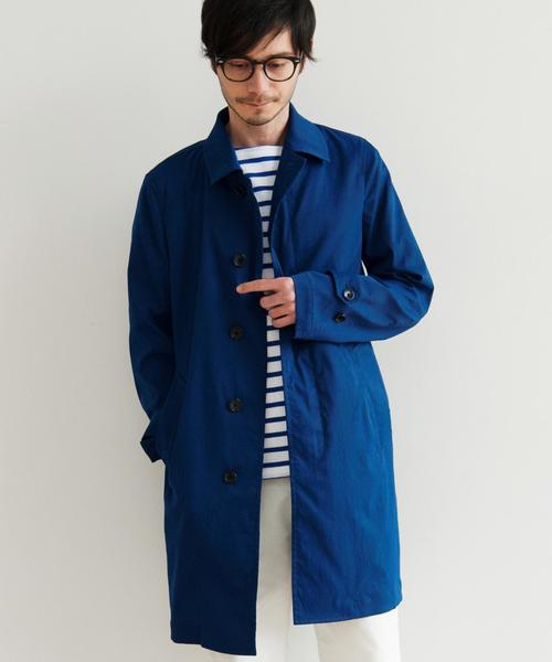 green label relaxing（グリーンレーベルリラクシング）の「【WEB限定】★★W/RE/PE/CHINO ステンカラーコート（ステンカラーコート・メンズ・ネイビー/オリーブ/ベージュ・LARGE/MEDIUM/X-LARGE/X-SMALL/SMALL）」の3枚目の写真