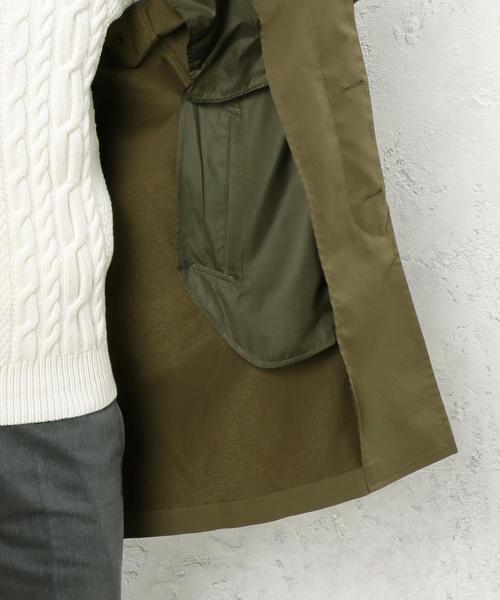 green label relaxing（グリーンレーベルリラクシング）の「【WEB限定】★★W/RE/PE/CHINO ステンカラーコート（ステンカラーコート・メンズ・ネイビー/オリーブ/ベージュ・LARGE/MEDIUM/X-LARGE/X-SMALL/SMALL）」の5枚目の写真