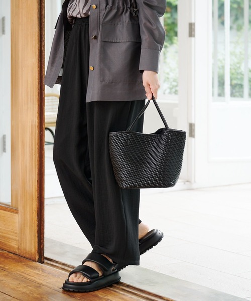 Elura（エルーラ）の「【cache cache(カシュカシュ)】メッシュミニトート/869759（トートバッグ・レディース・ブラウン/ブラック・FREE）」の7枚目の写真