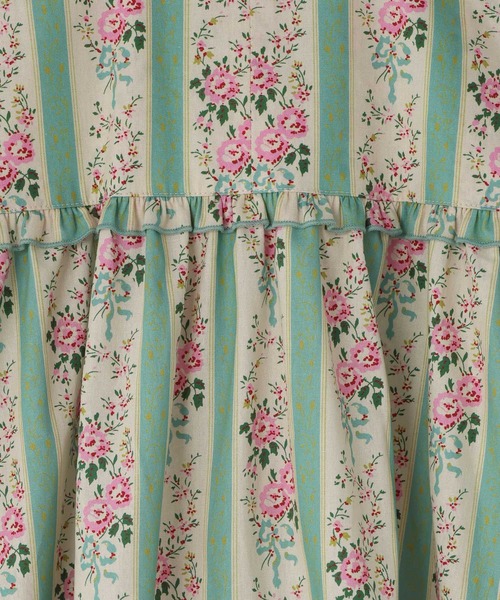 LOWRYS FARM(ローリーズファーム)の「ヴィンテージフラワーワンピース 1047026(ワンピース・キッズ・グリーン/レッド・150cm/140cm/110cm/130cm/120cm)」の9枚目の写真