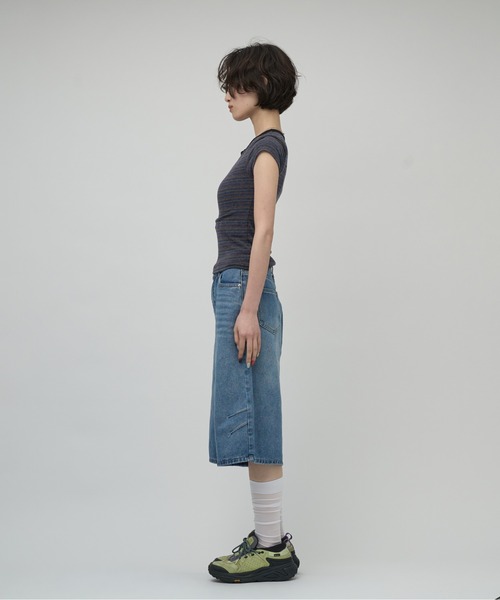OFROOM(オフルーム)の「Multi Border Tee|マルチボーダーTee(Tシャツ/カットソー・レディース・ネイビー/グレー・FREE)」の13枚目の写真