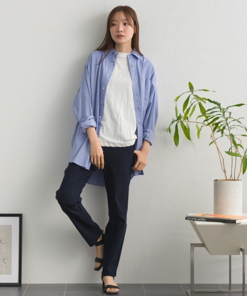 OMNES（オムネス）の「スラブ天竺 ラグラン5分袖Tシャツ UVカット付（Tシャツ/カットソー・レディース・ブラック/ホワイト/ブラウン/レッド・FREE）」の20枚目の写真