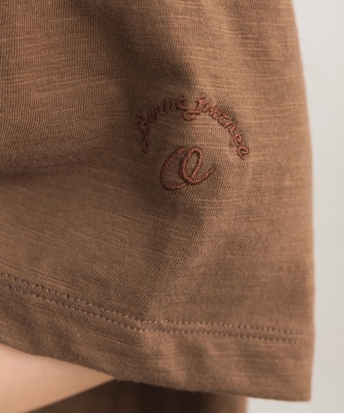 OMNES（オムネス）の「スラブ天竺 ラグラン5分袖Tシャツ UVカット付（Tシャツ/カットソー・レディース・ブラック/ホワイト/ブラウン/レッド・FREE）」の12枚目の写真