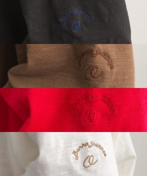OMNES（オムネス）の「スラブ天竺 ラグラン5分袖Tシャツ UVカット付（Tシャツ/カットソー・レディース・ブラック/ホワイト/ブラウン/レッド・FREE）」の13枚目の写真