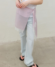Lace Layered Wrap Skirt - Mist Lavender