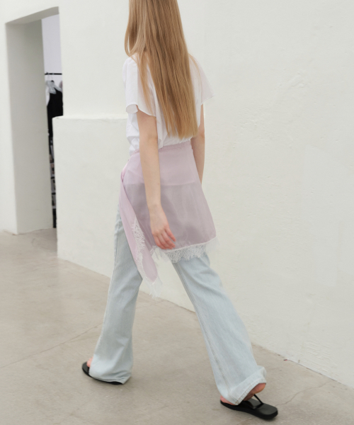 LEVAR（レバー）の「Lace Layered Wrap Skirt - Mist Lavender（スカート・レディース・その他・FREE）」の3枚目の写真