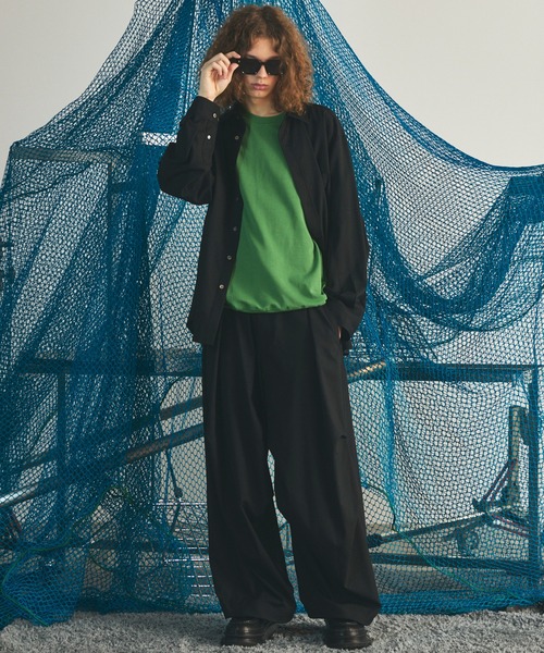 MAISON SPECIAL(メゾンスペシャル)の「《UNISEX》One Tuck Prime-Wide Snow Slacks/ワンタックプライムワイドスノースラックス【MAISON SPECIAL/メゾンスペシャル】(スラックス・メンズ・ブラウン/チャコールグレー/ブラック・2/1/0)」の10枚目の写真