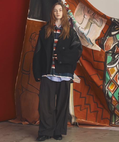 MAISON SPECIAL(メゾンスペシャル)の「《UNISEX》One Tuck Prime-Wide Snow Slacks/ワンタックプライムワイドスノースラックス【MAISON SPECIAL/メゾンスペシャル】(スラックス・メンズ・ブラウン/チャコールグレー/ブラック・2/1/0)」の8枚目の写真