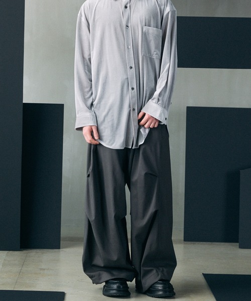 MAISON SPECIAL(メゾンスペシャル)の「《UNISEX》One Tuck Prime-Wide Snow Slacks/ワンタックプライムワイドスノースラックス【MAISON SPECIAL/メゾンスペシャル】(スラックス・メンズ・ブラウン/チャコールグレー/ブラック・2/1/0)」の13枚目の写真
