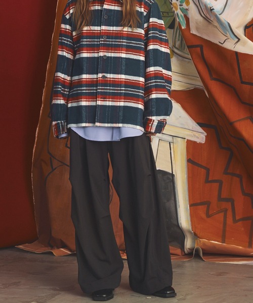 MAISON SPECIAL(メゾンスペシャル)の「《UNISEX》One Tuck Prime-Wide Snow Slacks/ワンタックプライムワイドスノースラックス【MAISON SPECIAL/メゾンスペシャル】(スラックス・メンズ・ブラウン/チャコールグレー/ブラック・2/1/0)」の16枚目の写真
