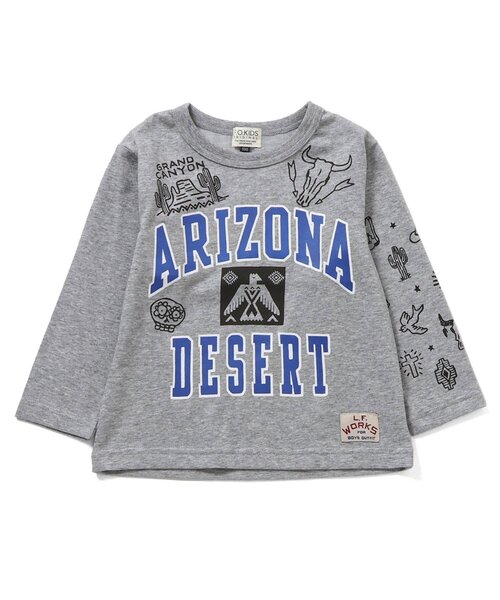 F.O.KIDS(エフオーキッズ)の「【接触冷感/吸水速乾】ARIZONAロゴ長袖Tシャツ_UVカット(Tシャツ/カットソー・キッズ・オフホワイト/レッド/グレー・90/140/160/150/130/120/110/100/80)」の3枚目の写真
