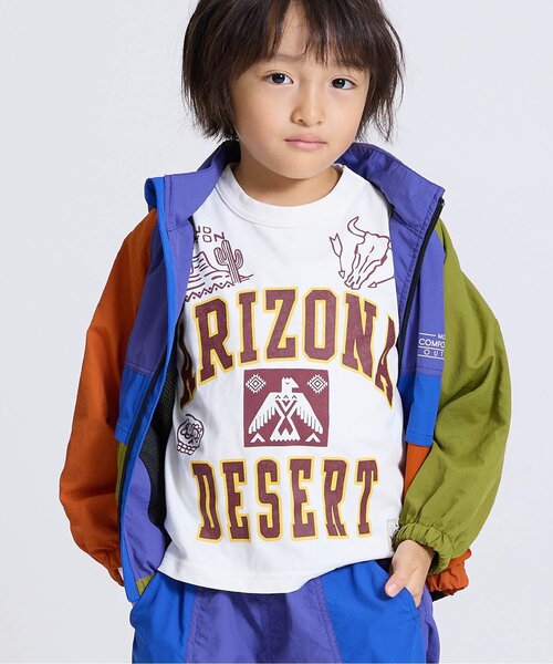 F.O.KIDS(エフオーキッズ)の「【接触冷感/吸水速乾】ARIZONAロゴ長袖Tシャツ_UVカット(Tシャツ/カットソー・キッズ・オフホワイト/レッド/グレー・90/140/160/150/130/120/110/100/80)」の2枚目の写真