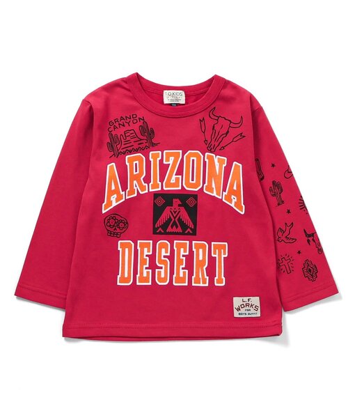 F.O.KIDS(エフオーキッズ)の「【接触冷感/吸水速乾】ARIZONAロゴ長袖Tシャツ_UVカット(Tシャツ/カットソー・キッズ・オフホワイト/レッド/グレー・90/140/160/150/130/120/110/100/80)」の6枚目の写真